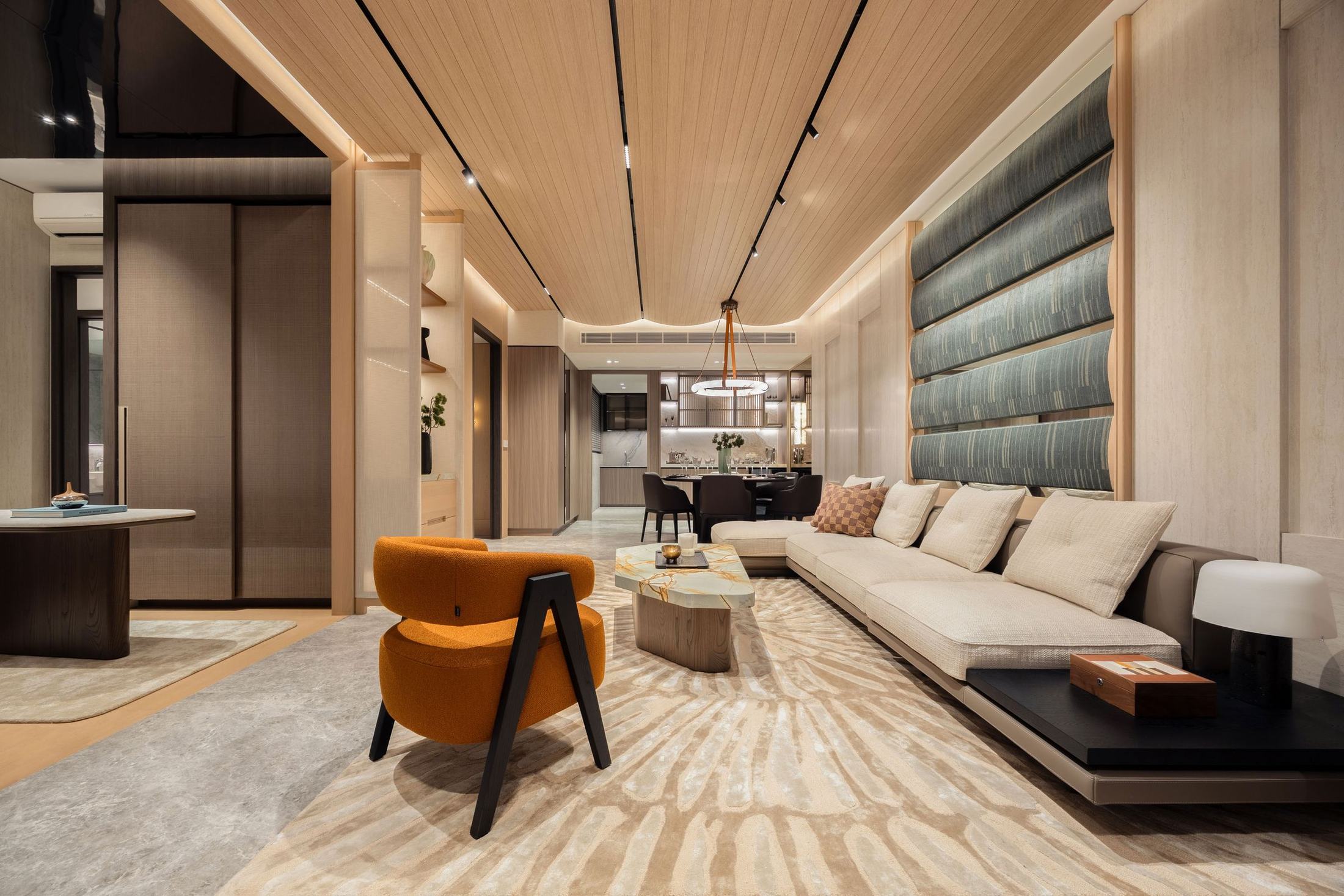 Living room of a four-bedroom premium home at Meyer Blue