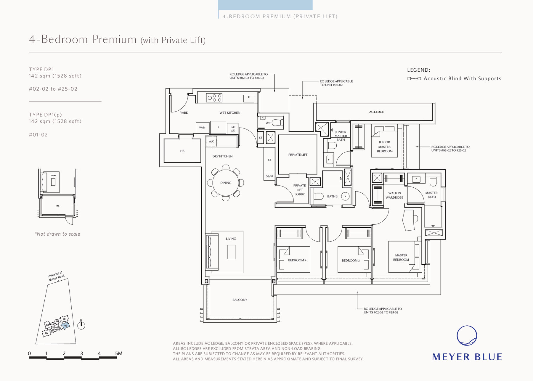 Floor plan, 4 Bedroom Premium — Type DP1 — 1,528 sq ft (142 sq m)