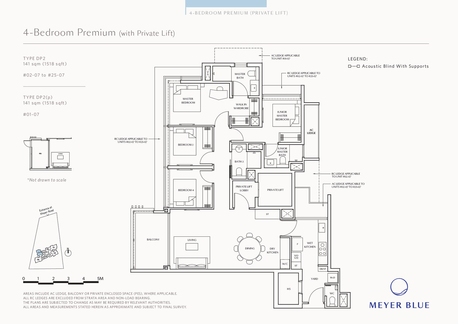 Floor plan, 4 Bedroom Premium — Type DP2 — 1,518 sq ft (141 sq m)